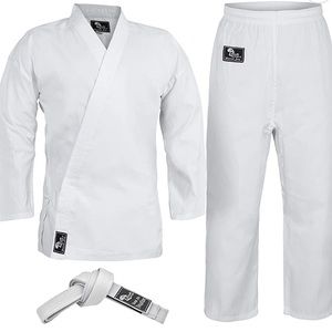 Hawk Karate Gi Martial Arts youth size 2 (4’9”/ 110 lbs White, NIP